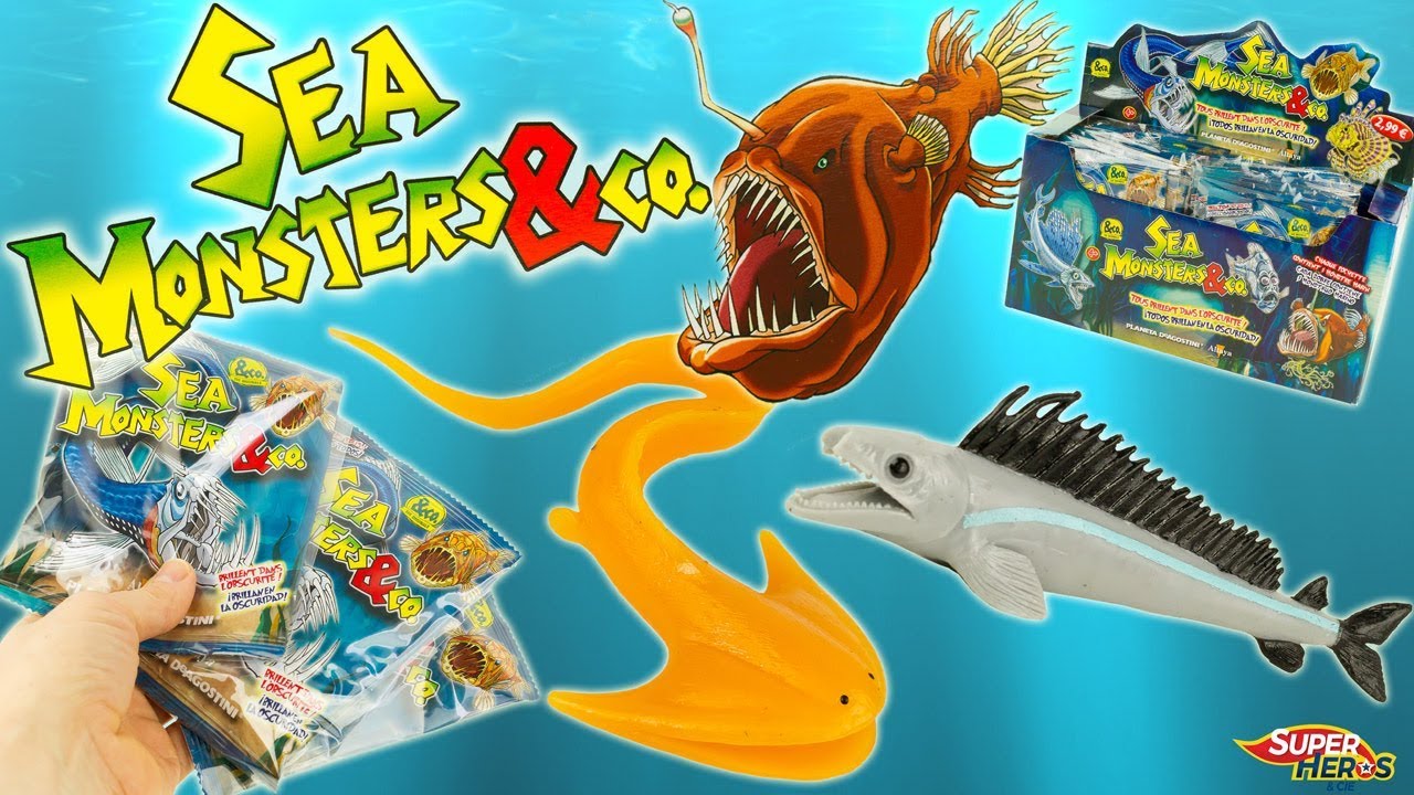SEA MONSTERS & CO Boite Compl&egrave;te 21 Pochettes Monstres des Mers Altaya Jouets Toy Review Juguetes