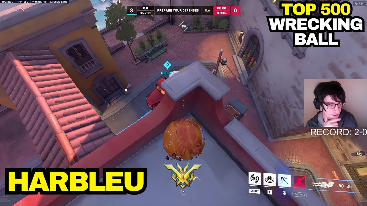 HARBLEU TOP 500 BALL + ZARYA GAMEPLAY | DORADO | OVERWATCH 2 SEASON 12