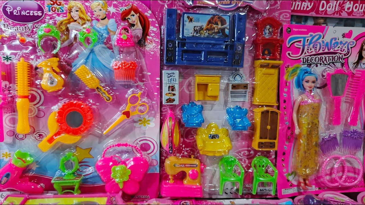 2 Minutes Satisfying with Unboxing Elsa Furniture Playset , Barbie Toys Collection | ASMR
