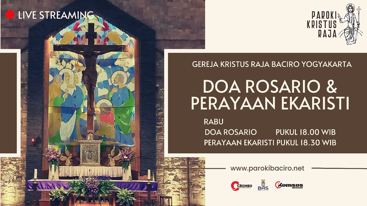 Rosario & Misa Online Harian | Rabu, 18 Maret 2026 | Gereja Kristus Raja Baciro