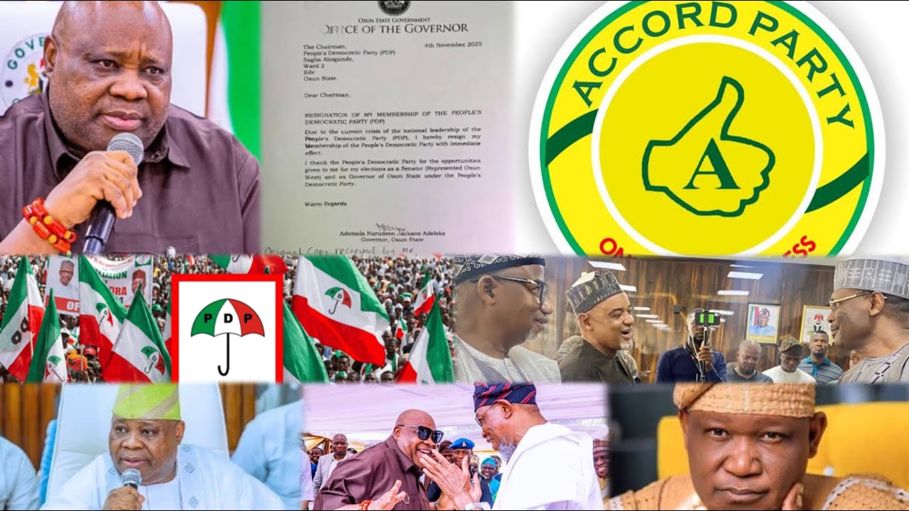 Szok Adeleke w PDP: Gubernator Osun rezygnuje z członkostwa w partii przed zbliżającymi się wybor...