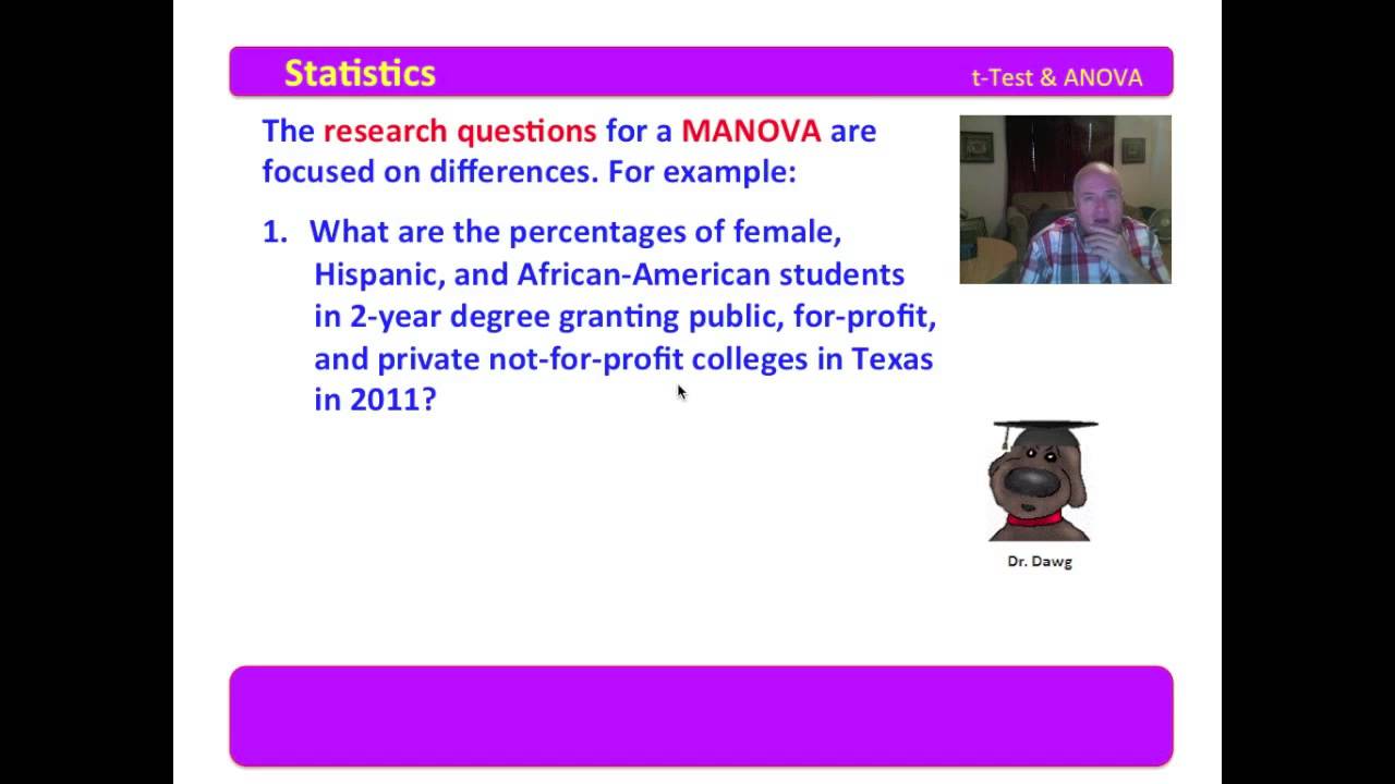 1 MANOVA - An Introduction