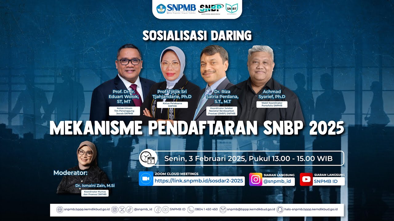 SOSIALISASI DARING MEKANISME PENDAFTARAN SNBP 2025