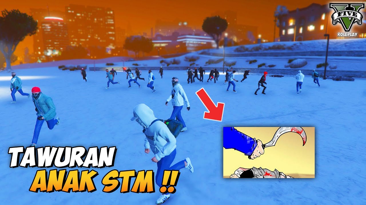 TAWURAN MAUT ANTAR PELAJAR !! - GTA V ROLEPLAY INDONESIA