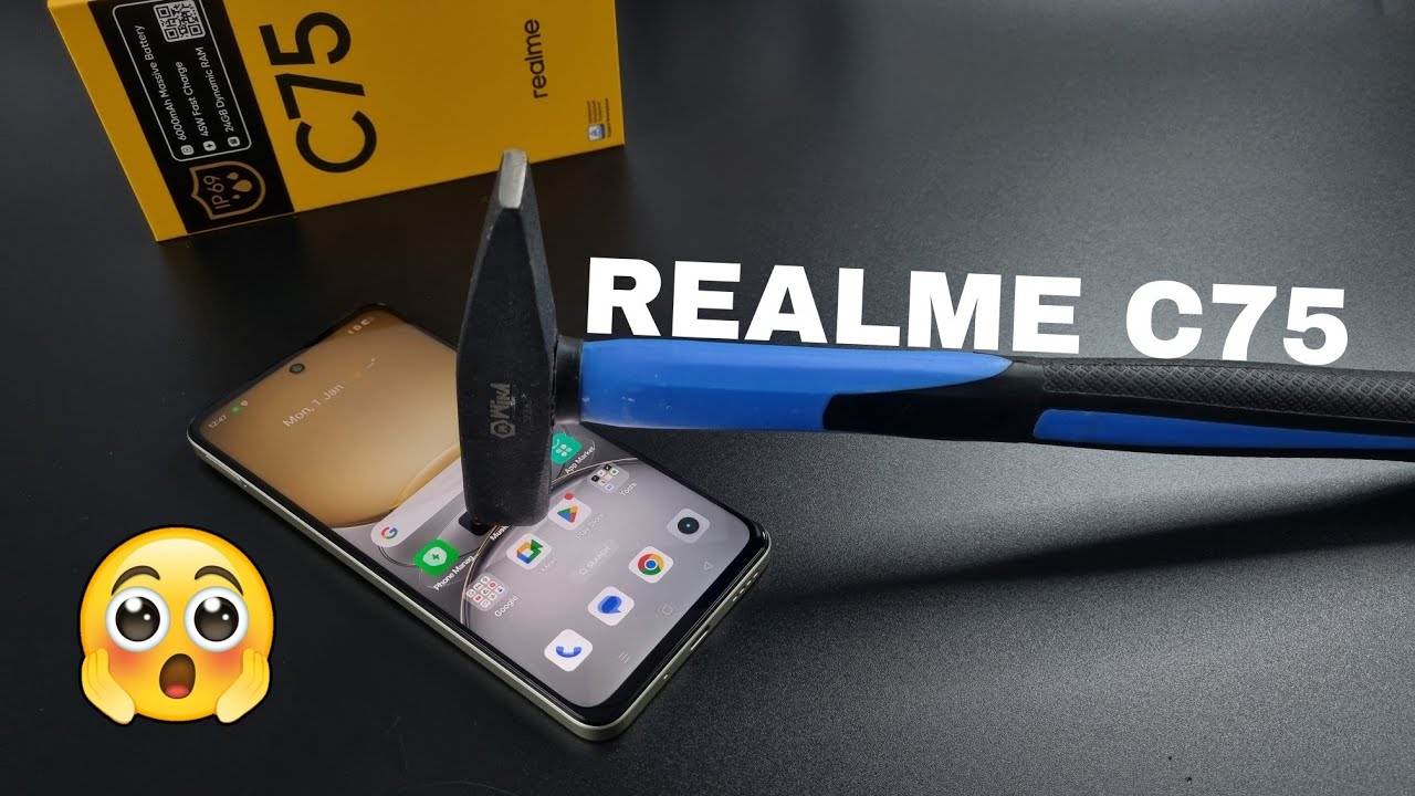 Realme C75 Screen Scratch Test 🔨🛠️- C75 ArmorShell Glass Durability Test 🛠️