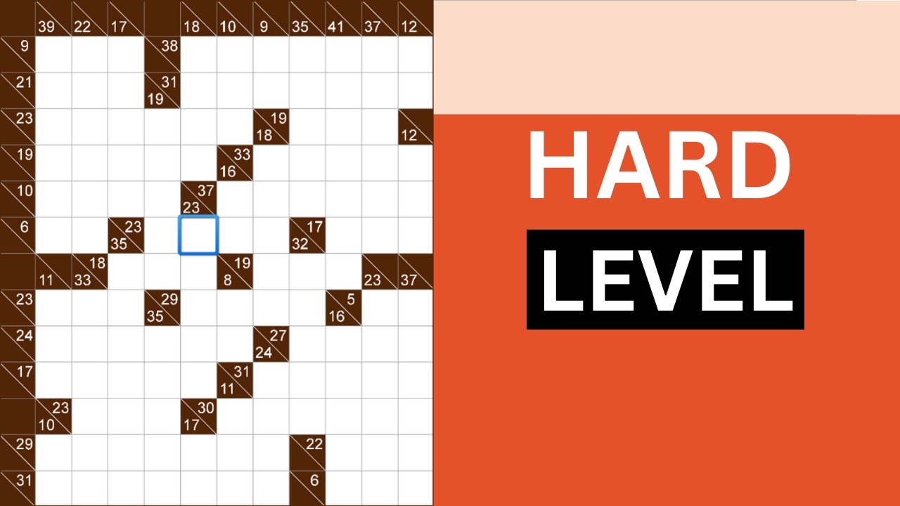 Hard Level Kakuro #1 | Hard Level