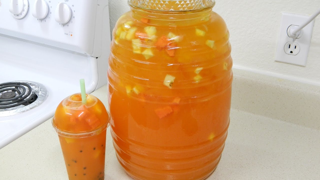 Agua Fresca de Papaya y Piña Para Negocio