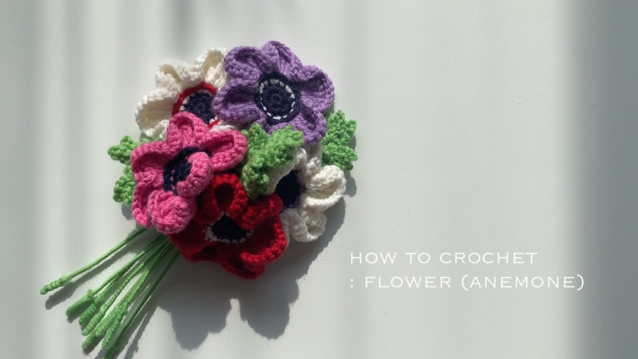 HOW TO CROCHET : FLOWER (ANEMONE)