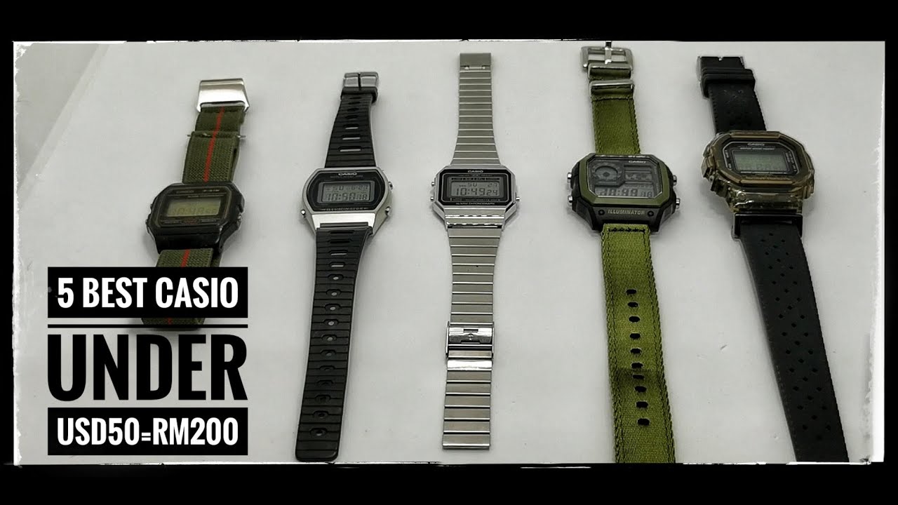 5 Best Casio under USD50 (RM200) #CASIO #F91-W #B640 #A700W #AE1200 #DW5600