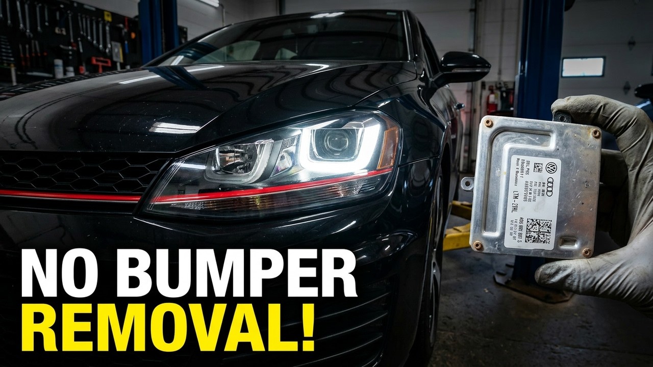 2017 Volkswagen GTI headlight DRL module replacement.