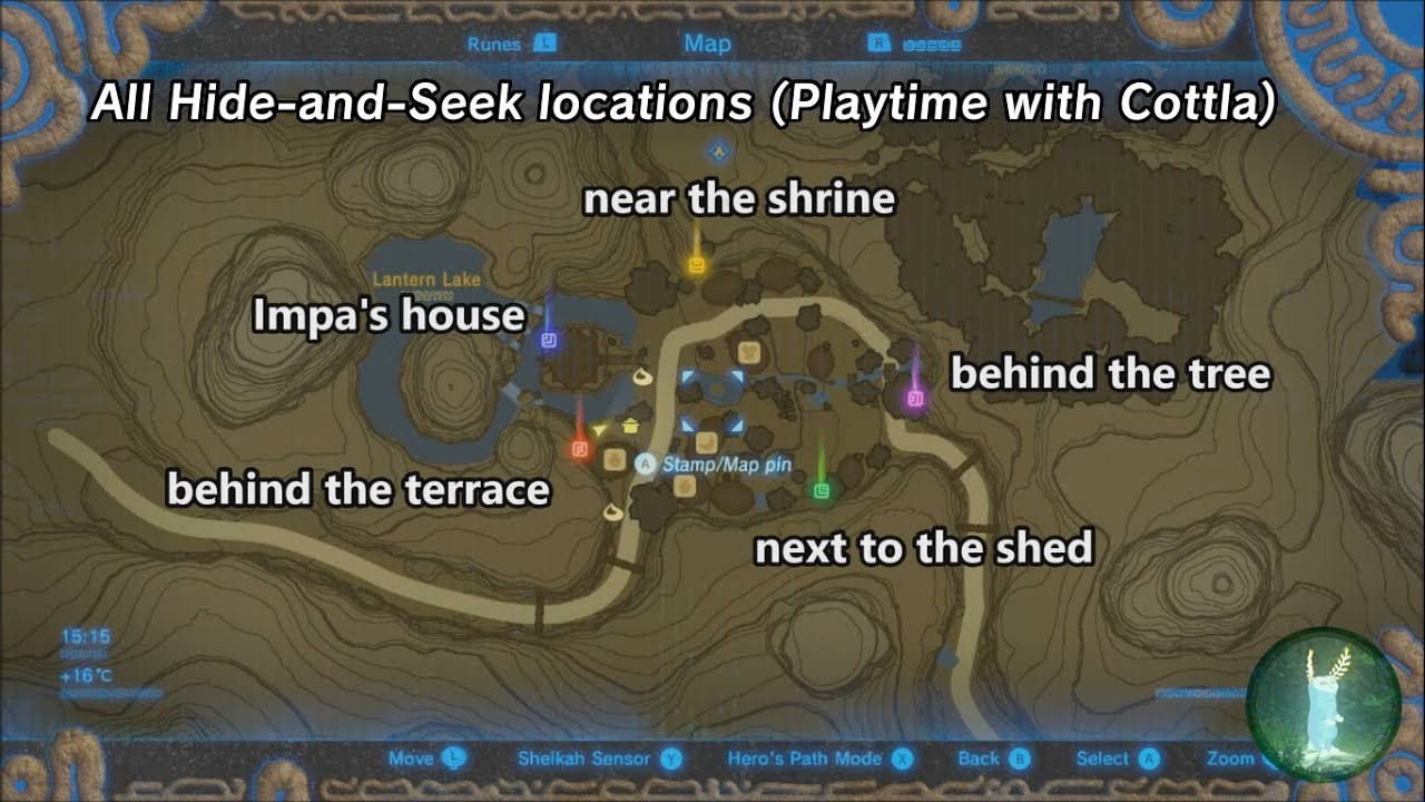 All Cottla hide-and-seek locations (no she is not *always* behind Impa's house)