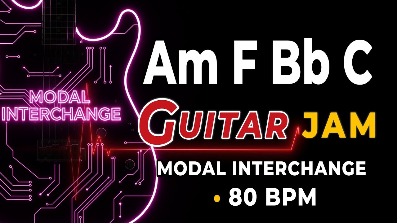 Am F Bb C Backing Track | 80 BPM | C Major Jam Track | Pop Rock Guitar Practice