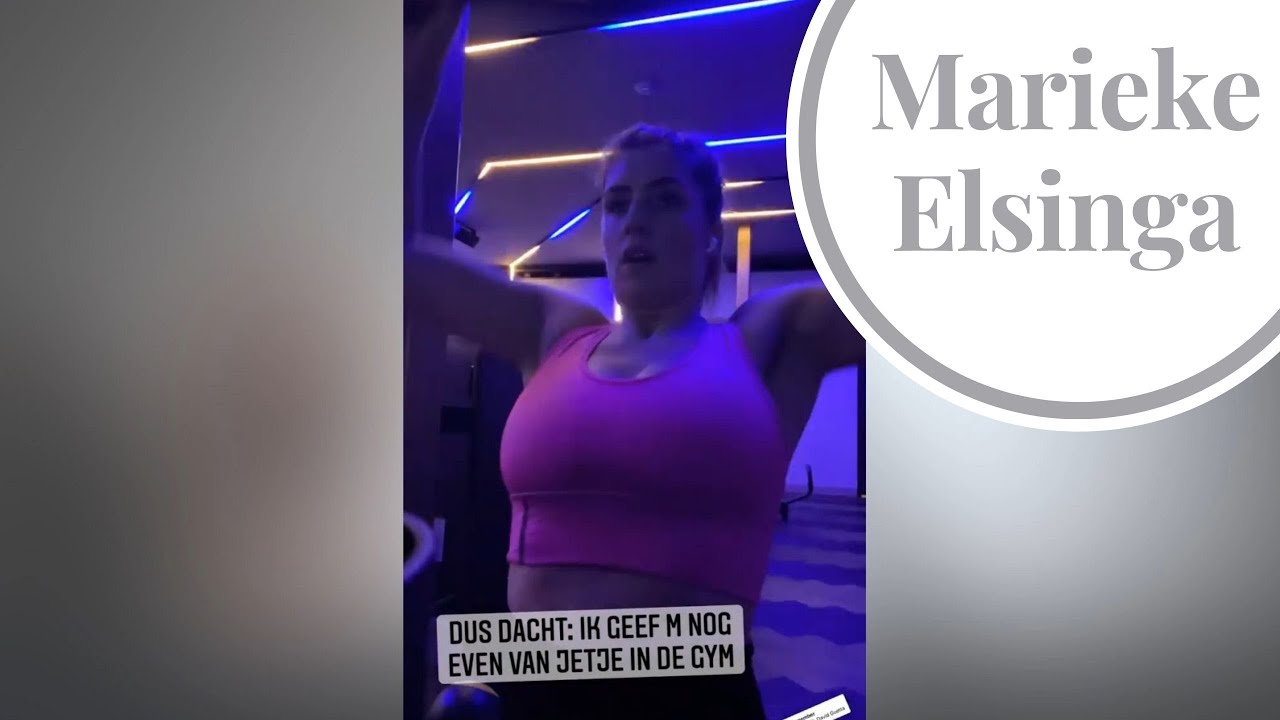 Marieke Elsinga sexy in de sportschool (14 december 2021)