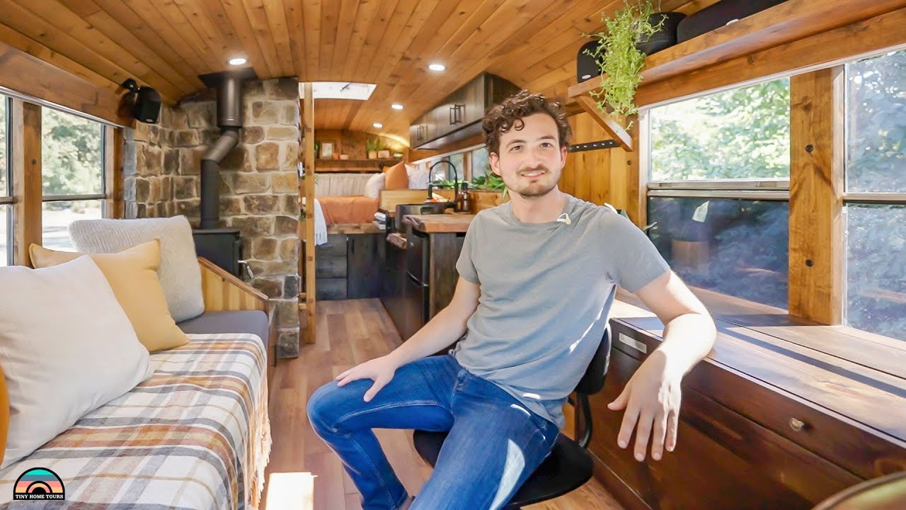 Thoughtfully Designed School Bus Tiny Home
