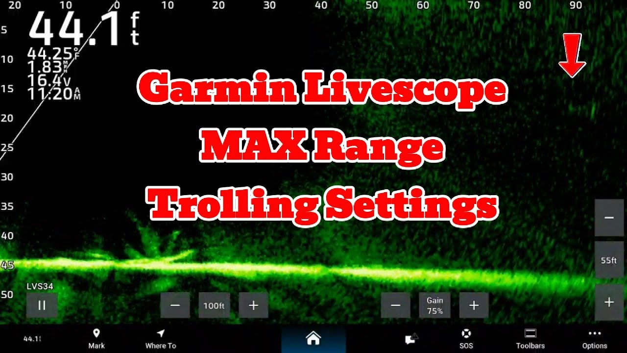 Настройки троллинга Garmin Livescope