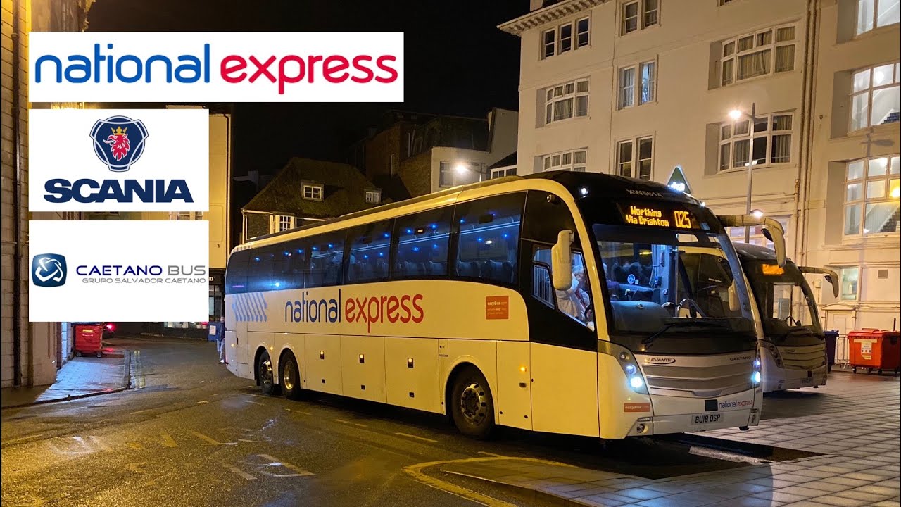 [National Express: 025 London to Worthing via Brighton] Caetano Levante 2 Scania K410EB6 (BU18OSP)