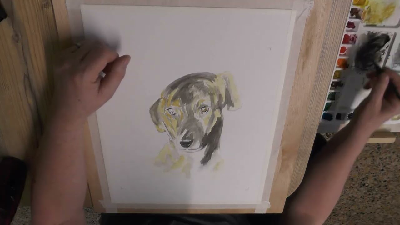 Water Colour Dog Portrait
