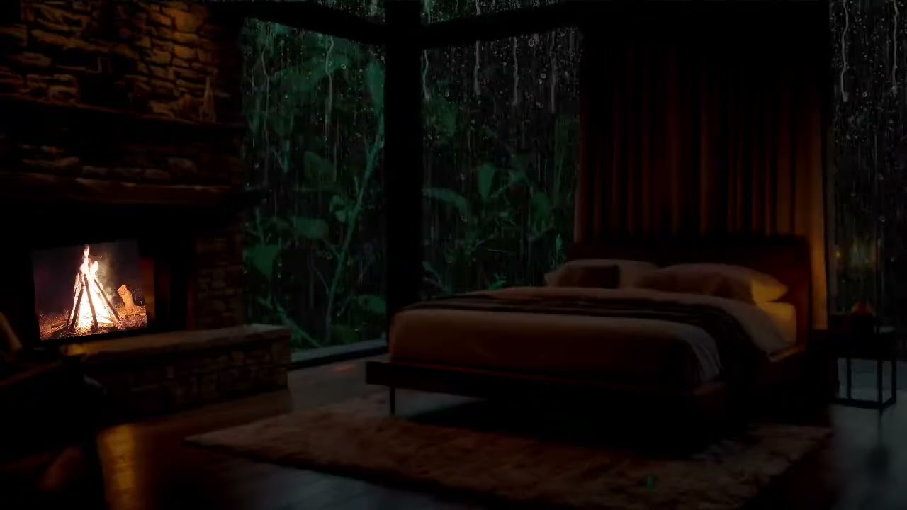 Warm Room, Cold Rain &ndash; Relaxing Rain Sounds for a Cozy Night Indoors