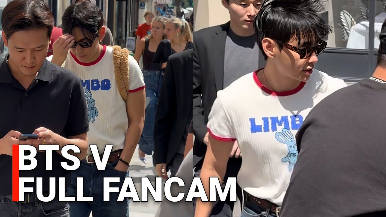 BTS Taehyung Still in Paris! Spotted Shopping & Hanging out after Celine fashion show 2025