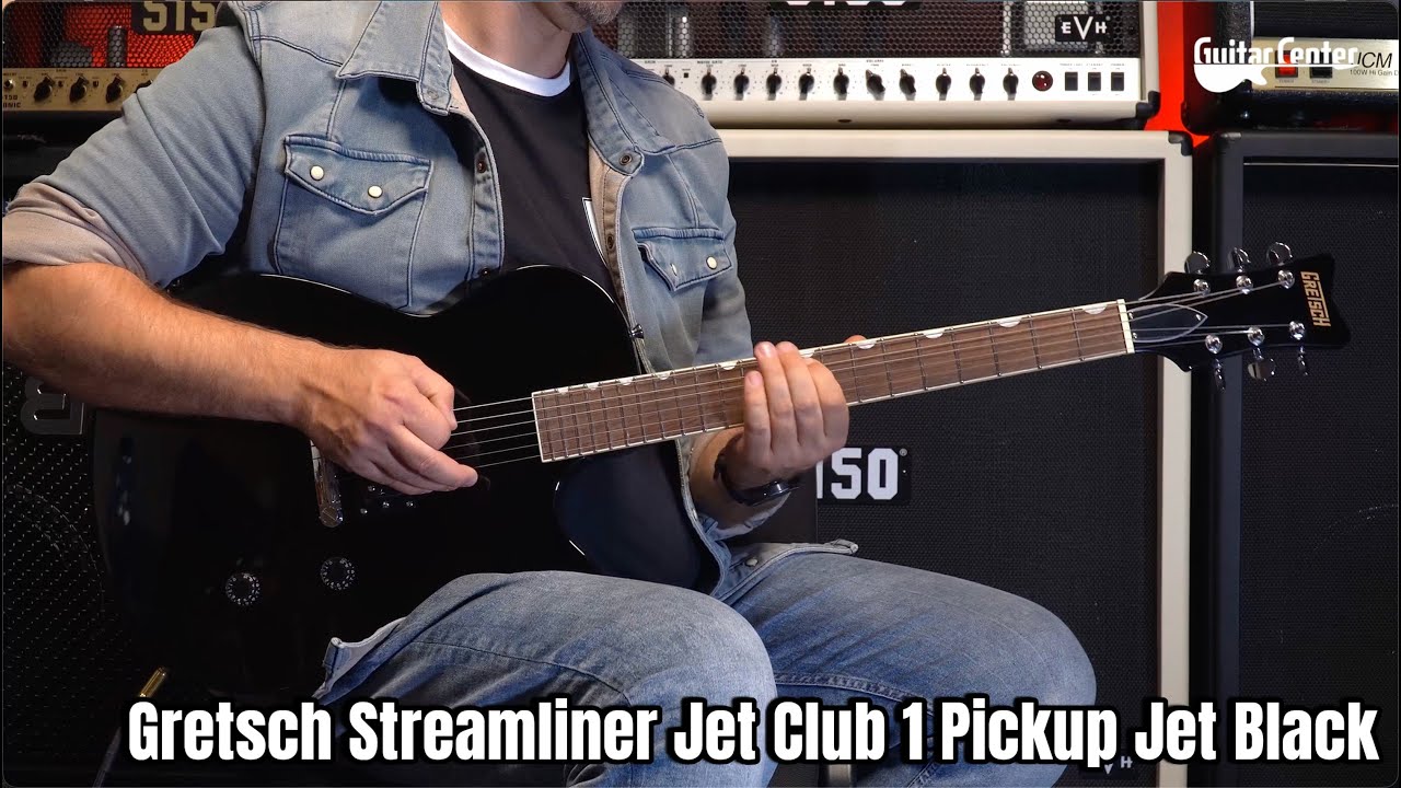 Gretsch Streamliner Jet Club 1 Pickup Jet Black | TV Guitar Center