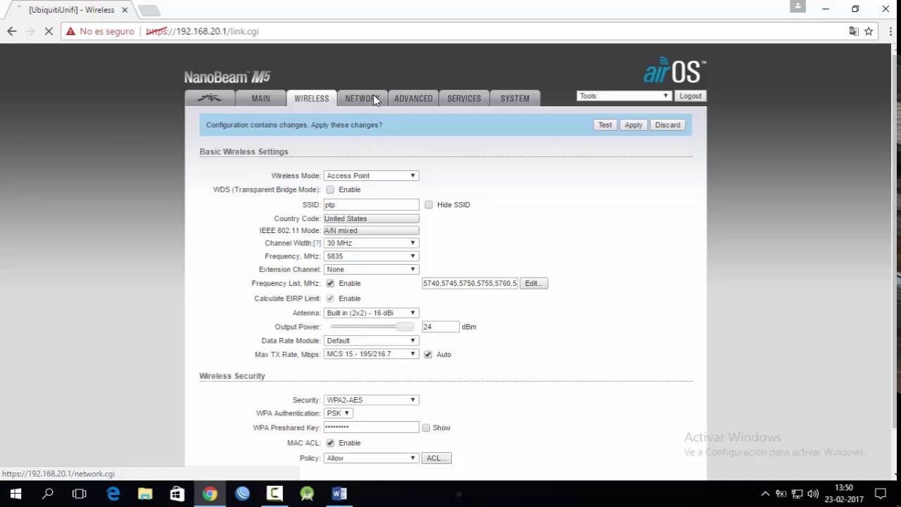 Configurar Ubiquiti M5 enlace punto a punto airMAX Nanostation Nanobeam Powerbeam Litebeam Rocket