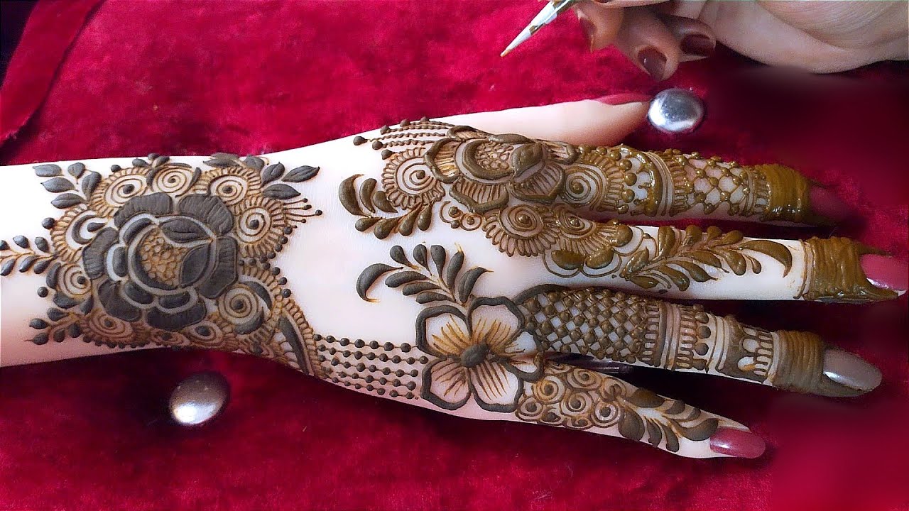 Simple Eid Mehndi Design || Floral Mehndi || Front Hand Mehndi||Easy Mehndi Design || Mehndi Designs