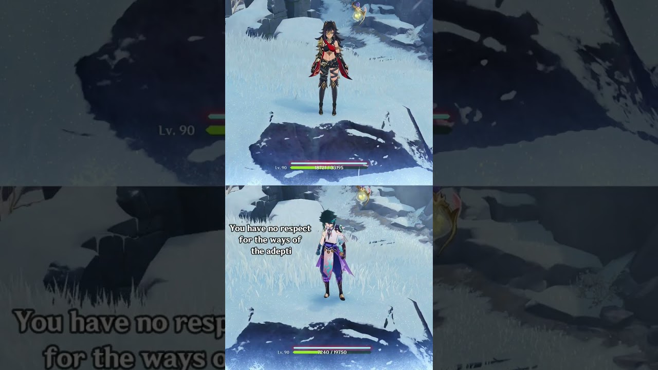 Dehya drags SMOL Xiao out 🤯😭 #shorts #genshinimpact #meme