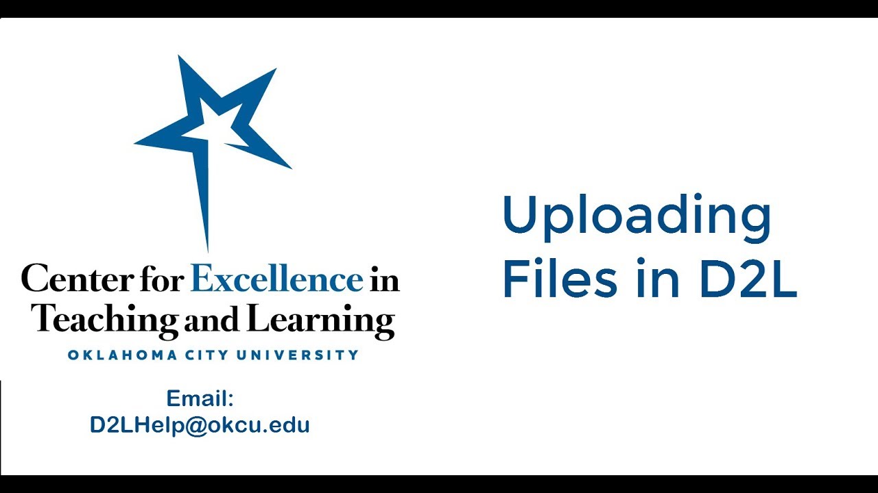 Uploading Files to D2L New Content Experience