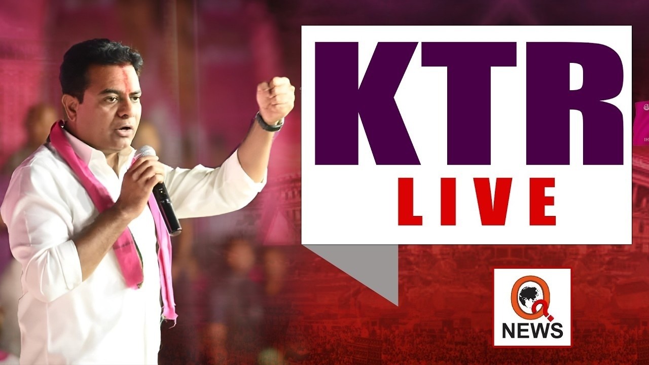 LIVE : KTR Inspects Musi River Development Works Under BRS Govt | QnewsHD