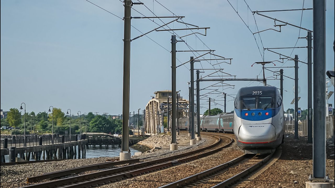 Amtrak Acela & Northeast Regional Trains @ New London, CT (8/25/24)