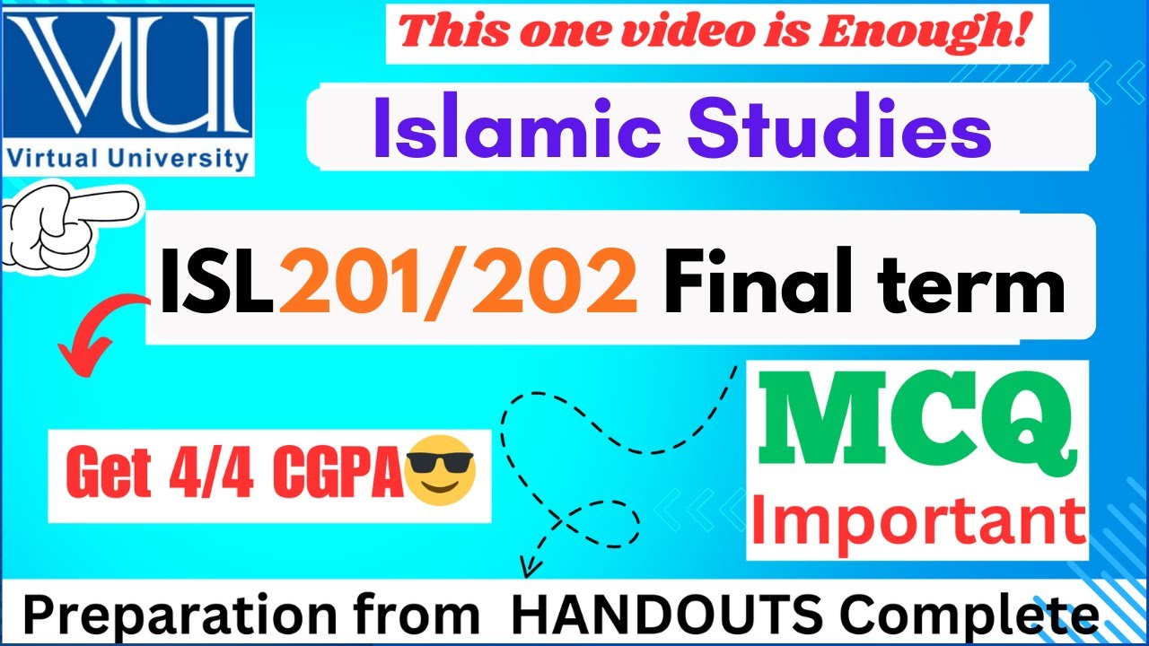 ISL 201 & ISL202  Final term preparation || isl201 final term✅ || isl202 final term ✅