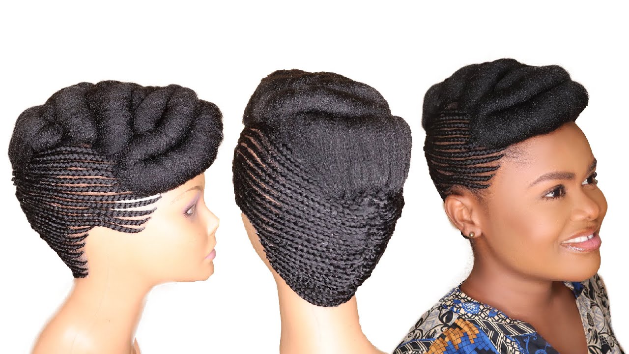 DIY Natural Tuck And Roll Wig Tutorial - Natural Hairstyle