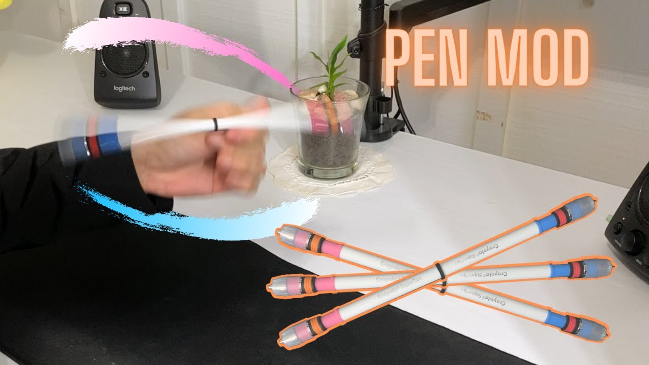 Pen Spinning: Video on How I made a pen mod that can write!
