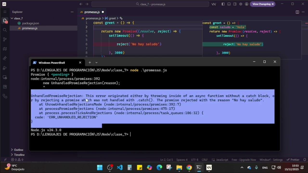 Promesas en JavaScript | Cómo se trabajan en una clase en vivo