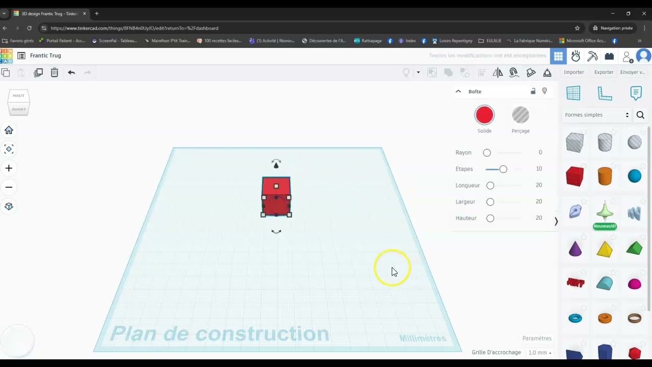 Rectangle avec Tinkercab