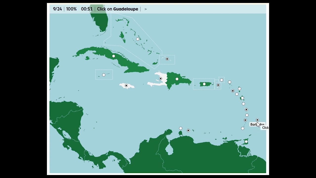 The Caribbean Map Quiz (Learn the countries and territories of the Caribbean)