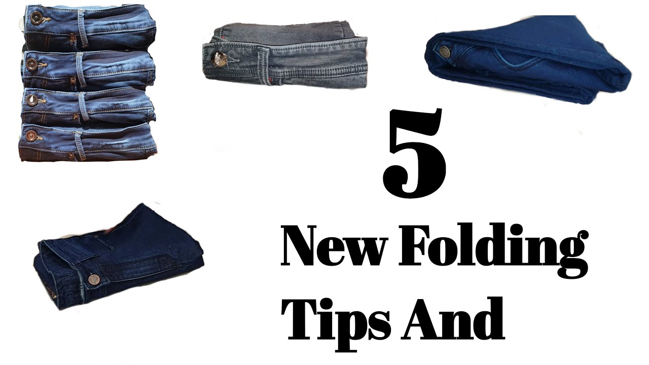 How to fold jeans for showroom | jeans folding tricks | Organization tips to save space
