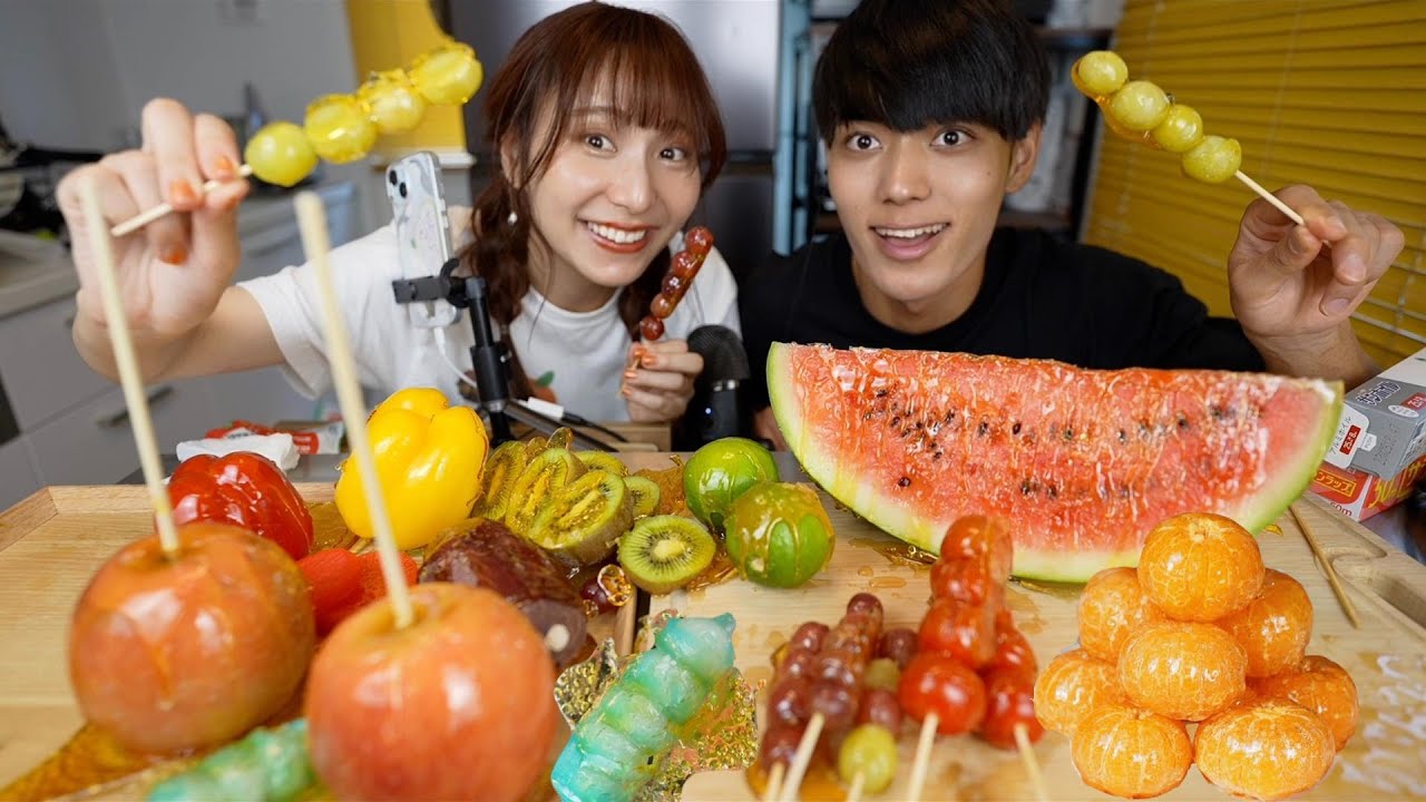 おかじゅんとフルーツ飴食べながら質問しまくってみた🍎🍬