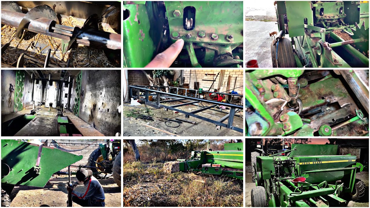 Finalizó la reparación de esta empacadora John Derre 348