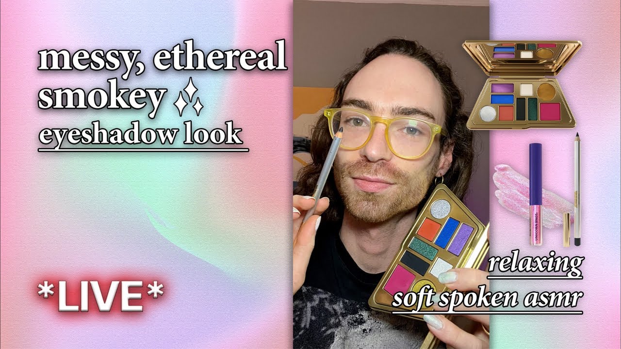 Relaxing Soft-Spoken ASMR Makeup Tutorial ✨ Ethereal, Edgy, & Smokey Eyeshadow Look On Hooded Eyes ✨