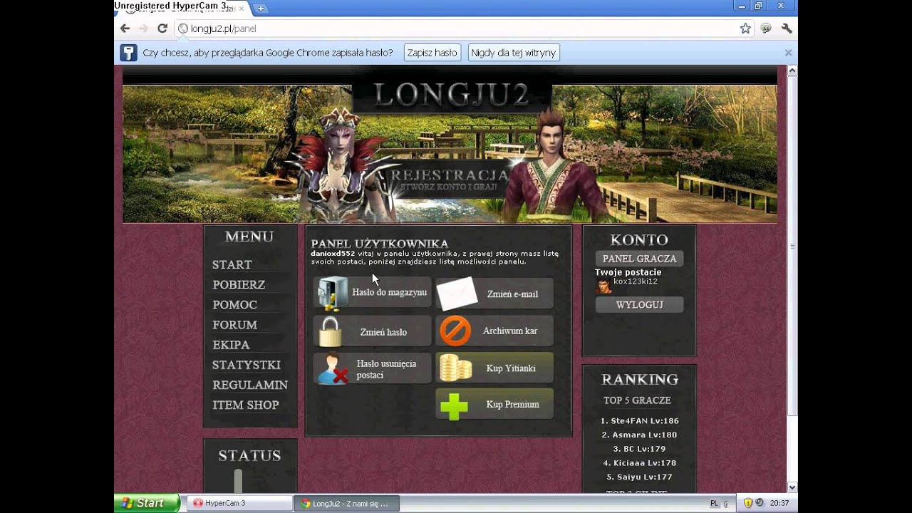 GamePlay Prywatnego servera longju2.pl