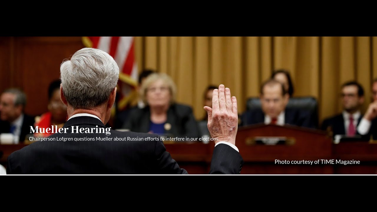 Rep. Zoe Lofgren Questions Special Counsel Mueller