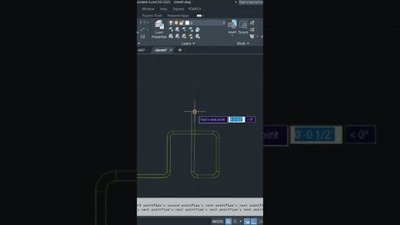 Auto Draw Pipes in AutoCAD Like a Pro! 💧 | Fast Pipe Tool Trick 🚀  #autocad #autocadtips