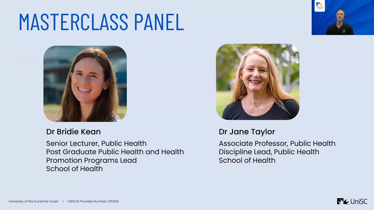 Health Promotion and Public Health Masterclass: Influence the health of entire populations