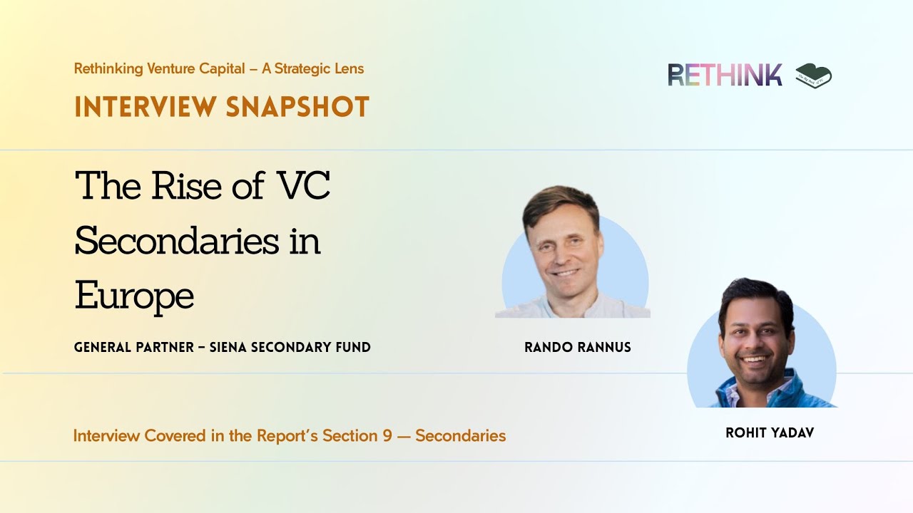The Rise of VC Secondaries in Europe &ndash; with Rando Rannus