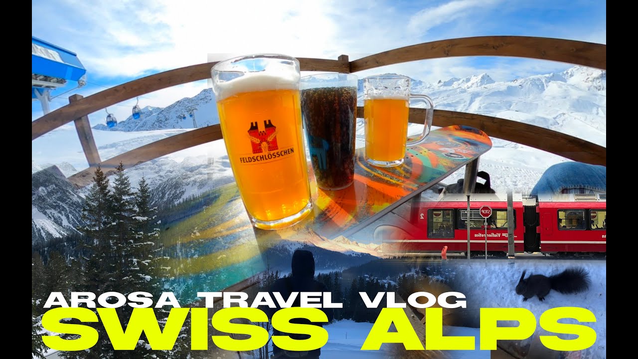 Switzerland POV Winter Travel Vlog - Arosa. animal encounters, scenic train rides and alpine hiking