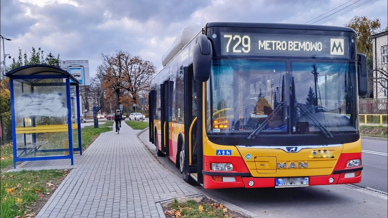 WARSZAWA 729 BUS: METRO BEMOWO - ZABORÓW-SZKOLA - METRO BEMOWO 