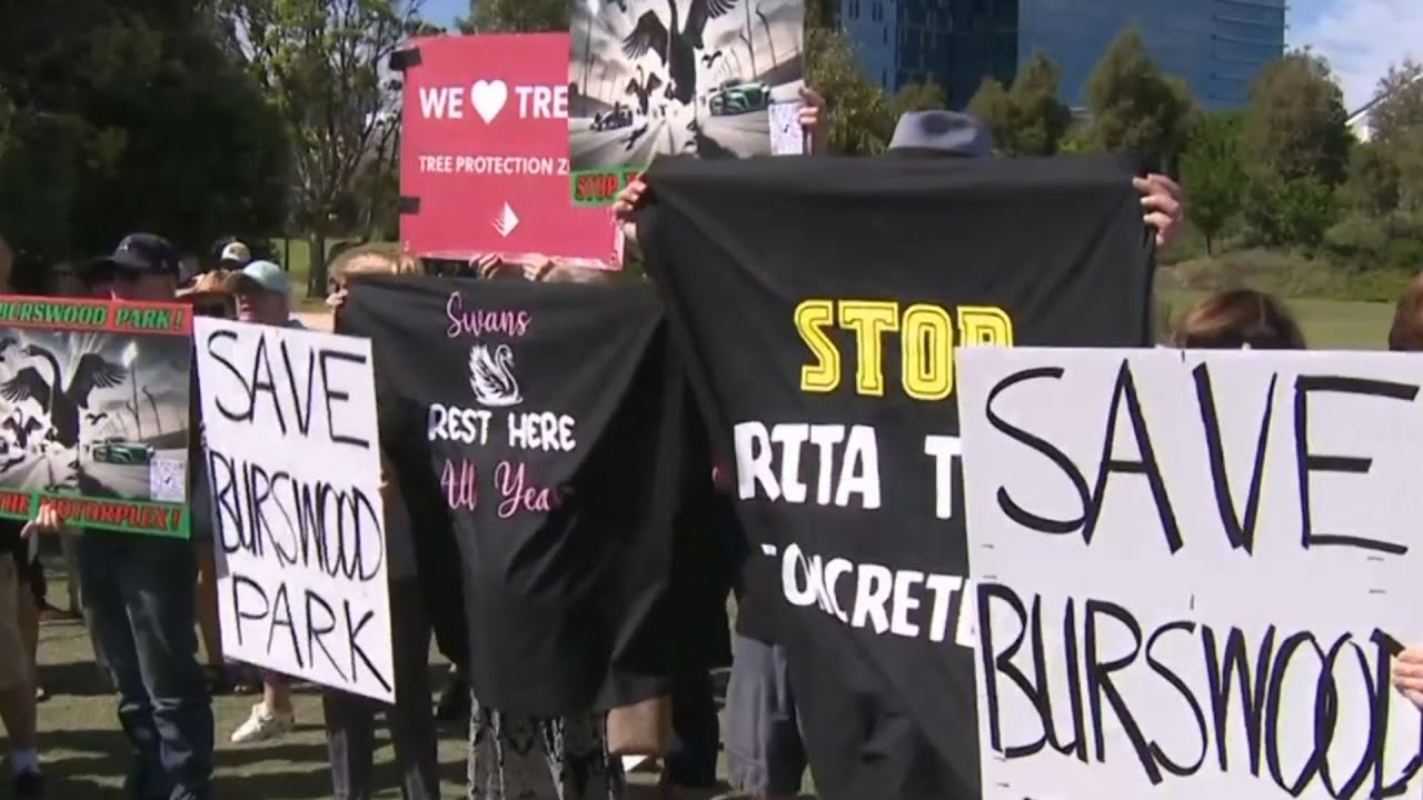 Perth residents rally against controversial racetrack development