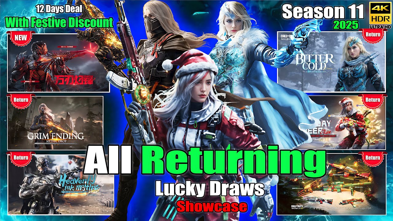 Season 11 All Returning Draws Date 2025 | All Returning Mythic & Legendary Draws Showcase Codm Leaks