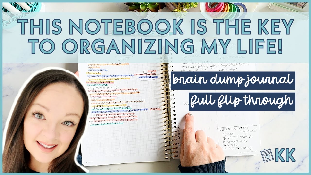Brain Dump Journal Full Flip Through The Best To Do List Notebook that I Use to Organize My Life!